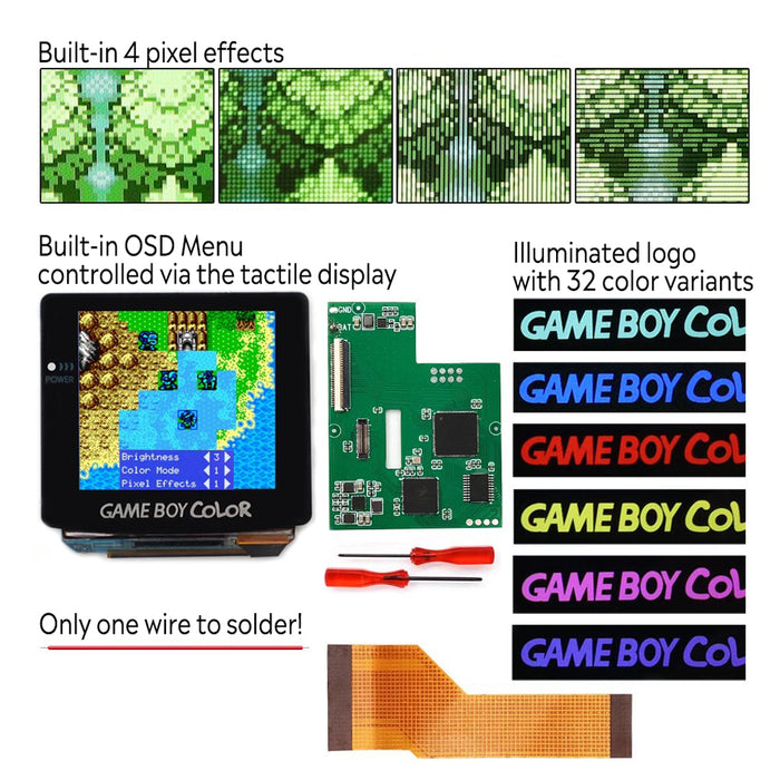 AMOLED Touch Screen LCD Kit with Laminated Lens for Game Boy Color