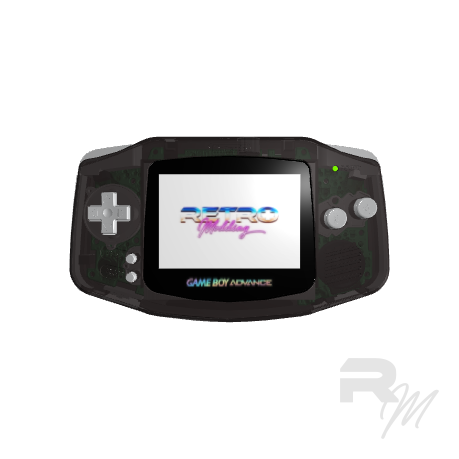 IPS Modded GBA - Clear Black Shell and Light Gray Buttons