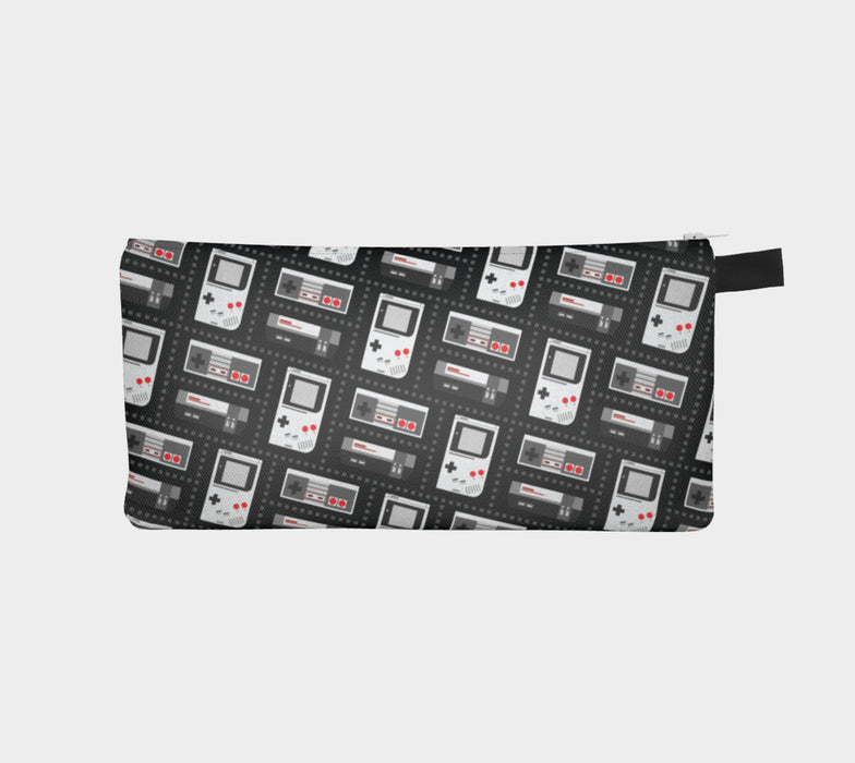 Nintendo Consoles Pattern Pencil Case (Red/Black)