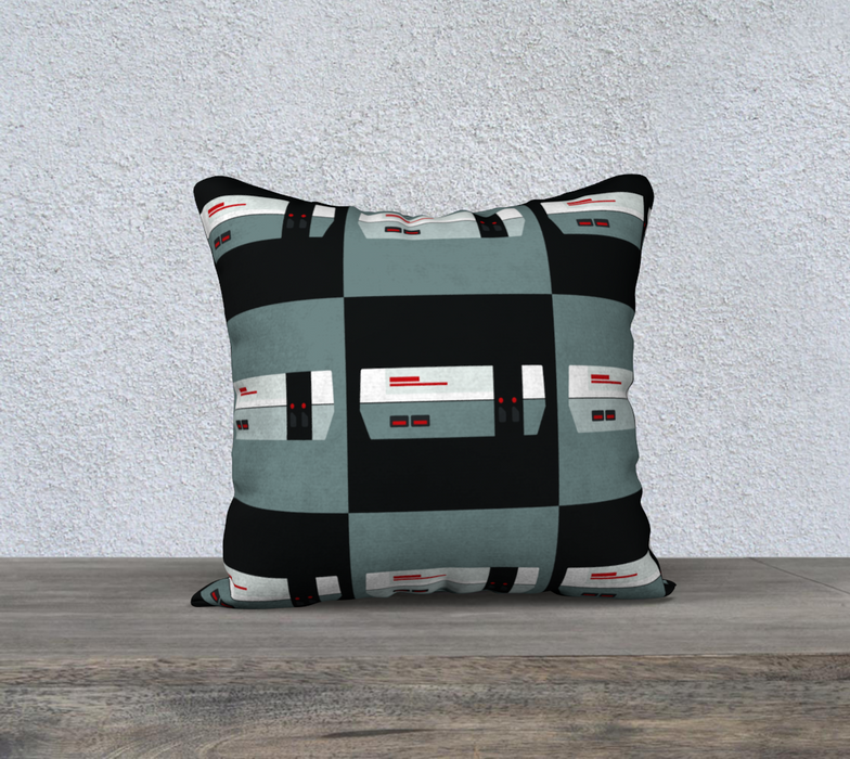 Nintendo Pillow (Black/Gray Pattern)