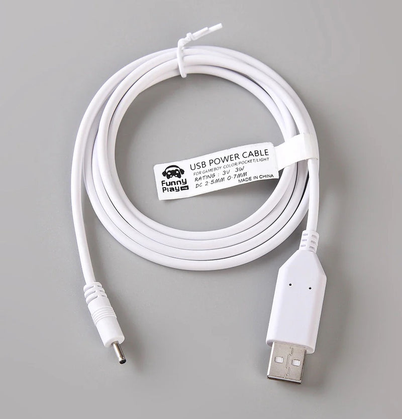 Funny Playing 3.0v USB Cable for Game Boy Color/Pocket/Light