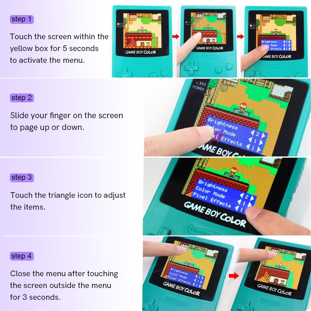AMOLED Touch Screen Kit with Laminated Lens for Game Boy Color — Retro ...