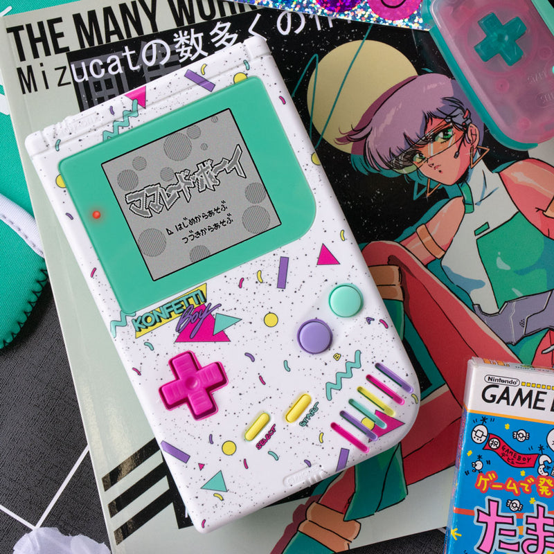 Konfetti Boy 2 (White / Pastel Mint) Shell for Game Boy